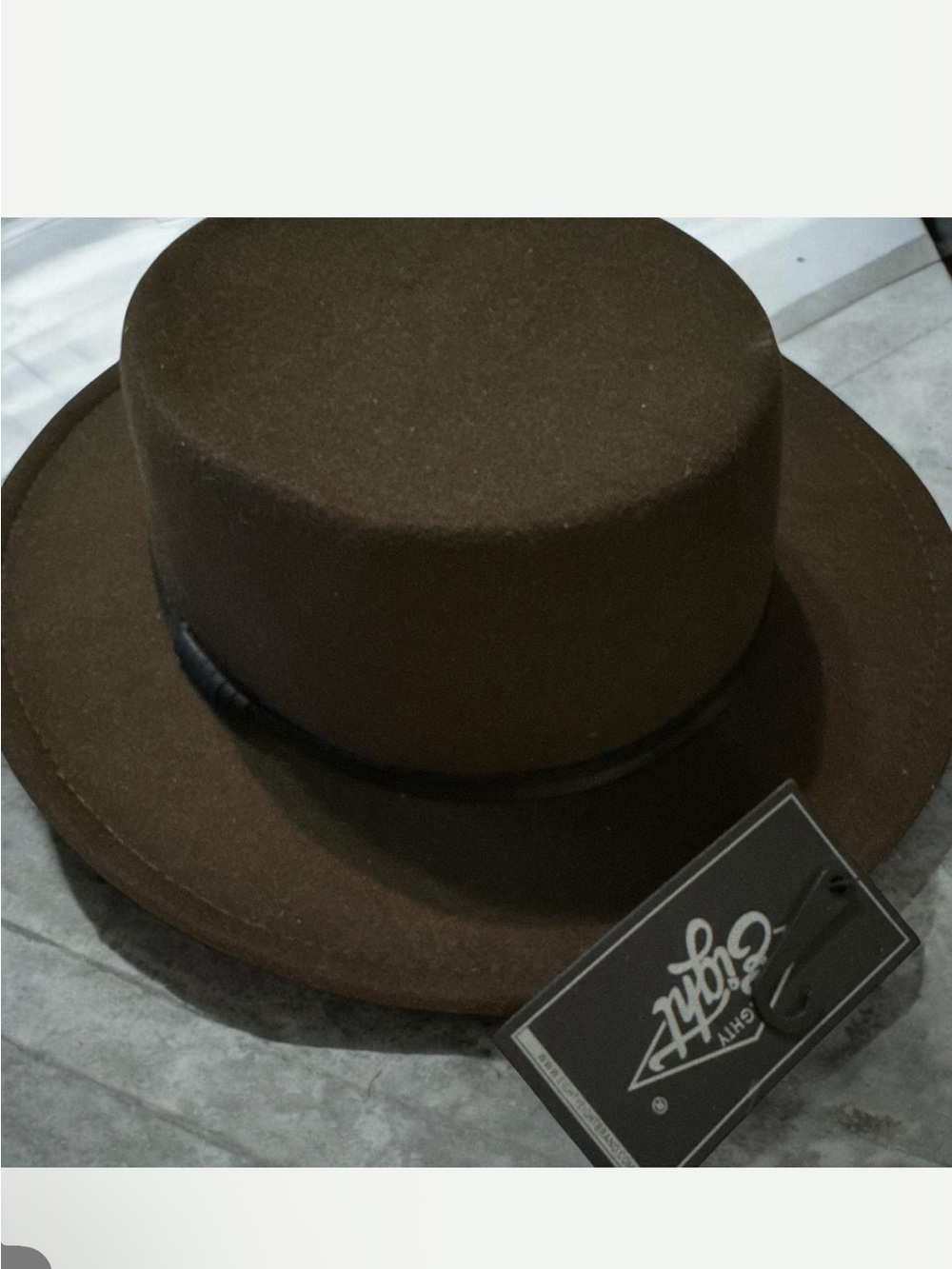 Eighty Eight Dark Brown Felt Wide-Brim Fedora
